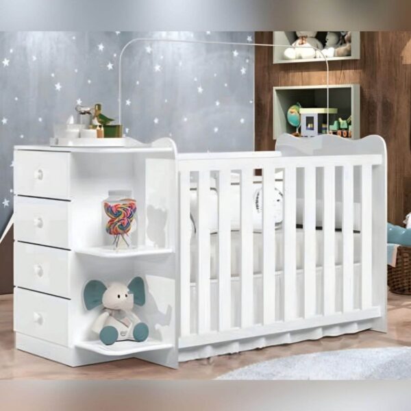 Berço Catatau 04 Gavetas Branco