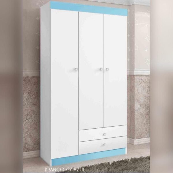 Guarda-Fato Bebê Catatau com 03 Portas e 02 Gavetas - Image 3