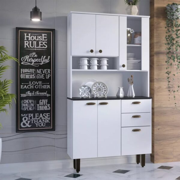 Armário de Cozinha Nápoles 6 Portas e 2 Gavetas