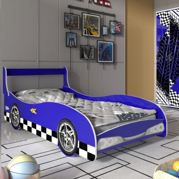 Cama Carro Rally Azul – Aventura e Estilo