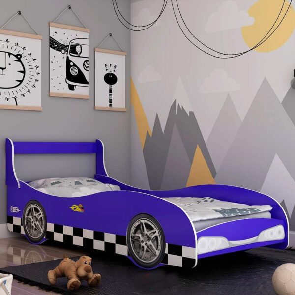 Cama Carro Rally Azul – Aventura e Estilo - Imagem 2