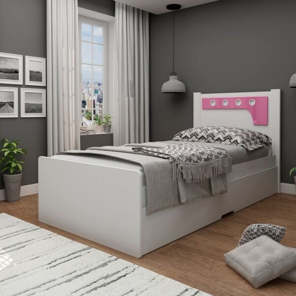 Cama Infantil Dupla Bolinha Gelius Móveis - Imagem 2