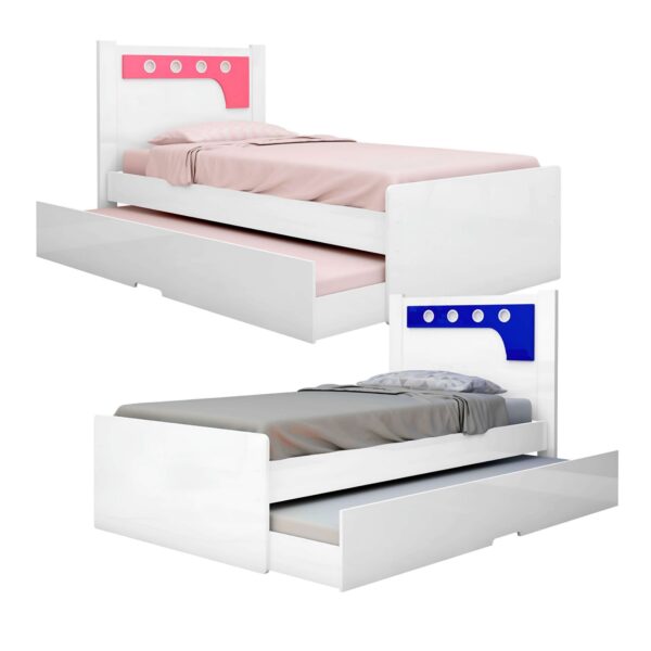 Cama Infantil Dupla Bolinha Gelius Móveis - Imagem 5