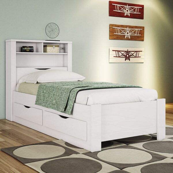 Cama Solteiro Invicta com 2 Gavetas