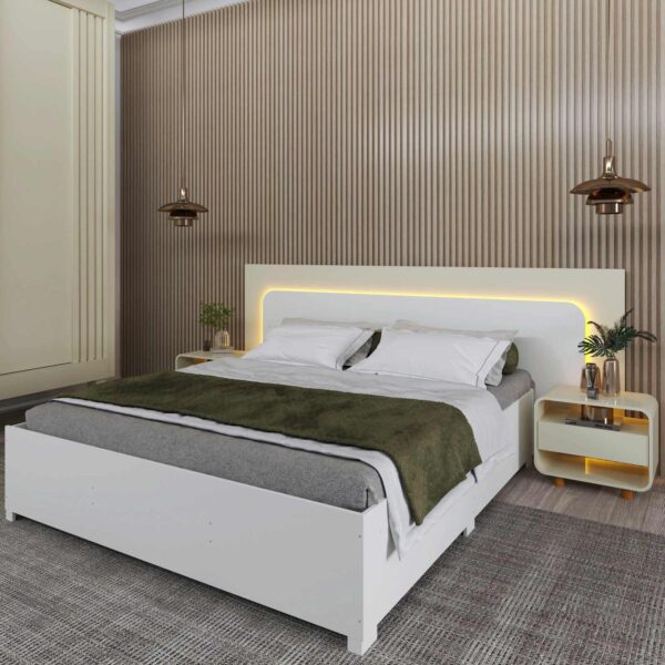 Cama Casal King Size Innova Off White