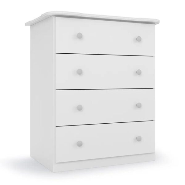 Cômoda Bebê Newbaby 4 Gavetas Branco - Imagem 2