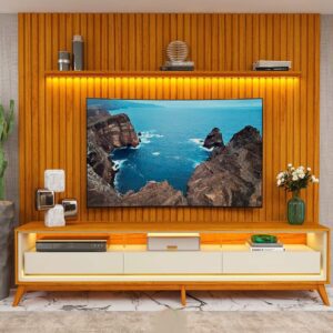 Conjunto Painel Ripado 2,75m + Rack Requinte