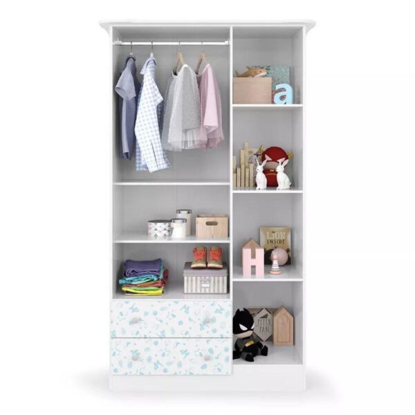 Guarda-Fato Bebê Newbaby 03 Portas Azul - Imagem 2