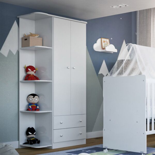 Guarda-Fato Bebê 02 Portas e 02 Gavetas Branco