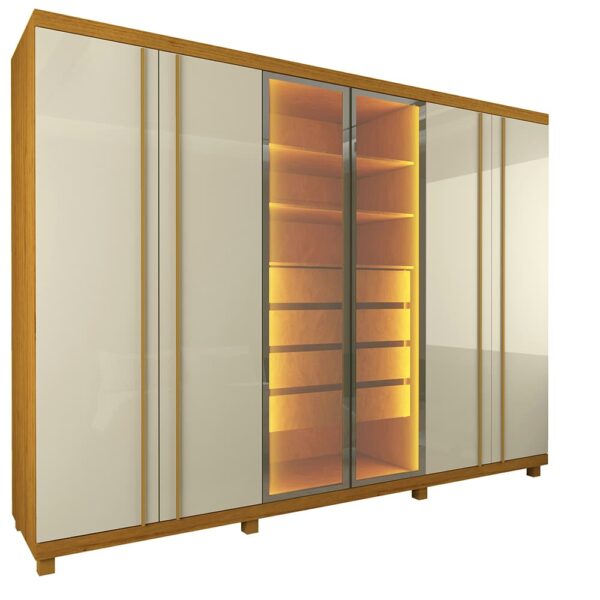 Guarda-Fato Absolut New Reflecta 6 Portas — Vidro e LED - Imagem 3
