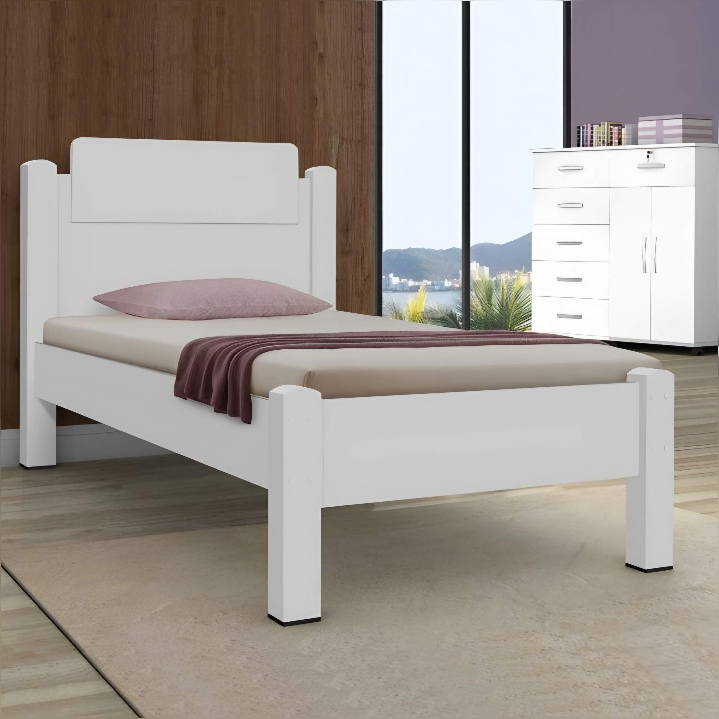 Cama Solteiro Paris – Design Clássico