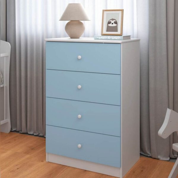 Cômoda Bebê Golden 4 Gavetas Azul