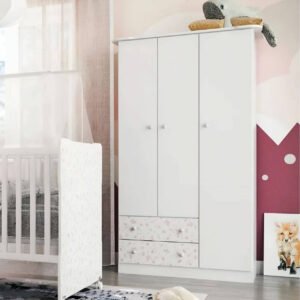 Guarda-Fato Bebê Newbaby 03 Portas Rosa