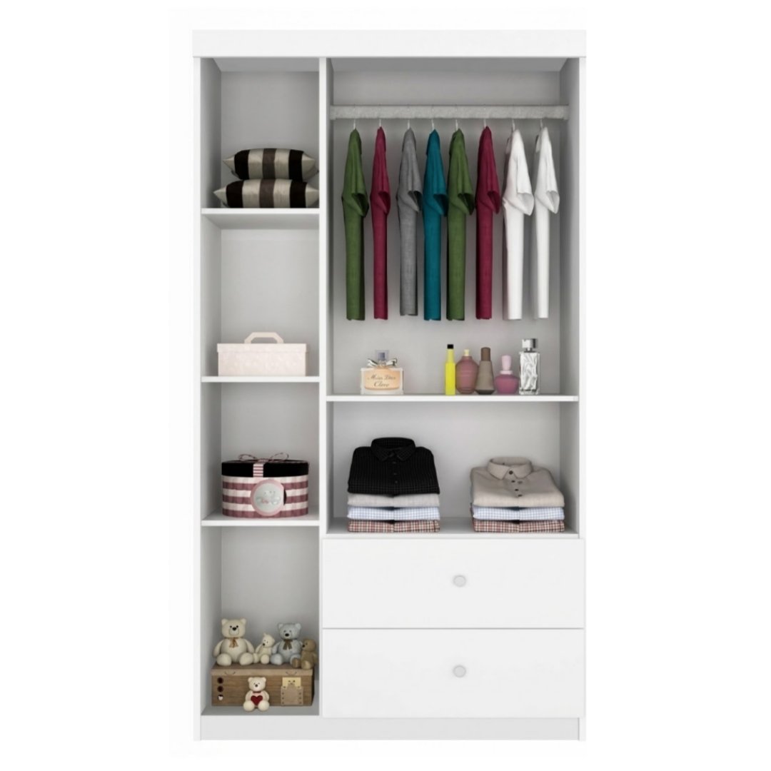 Guarda-Roupa de Bebê 3 Portas 2 Gavetas Alvin