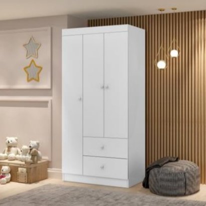 Guarda Roupa Infantil Catatau 3 portas e 2 Gavetas